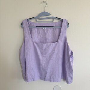 Old Navy Purple Linen Tank Top XXL